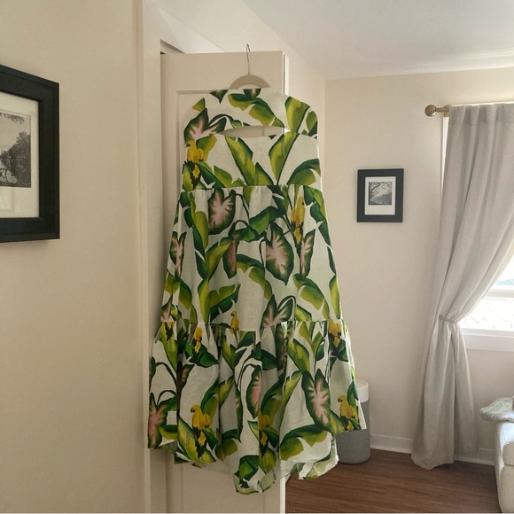 Farm Rio Summer Foliage Strapless Dress - Picture 12 of 16